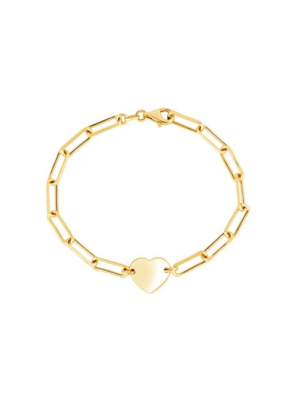 NWT Desi Paperclip Heart Bracelet // 14kt Gold Vermeil